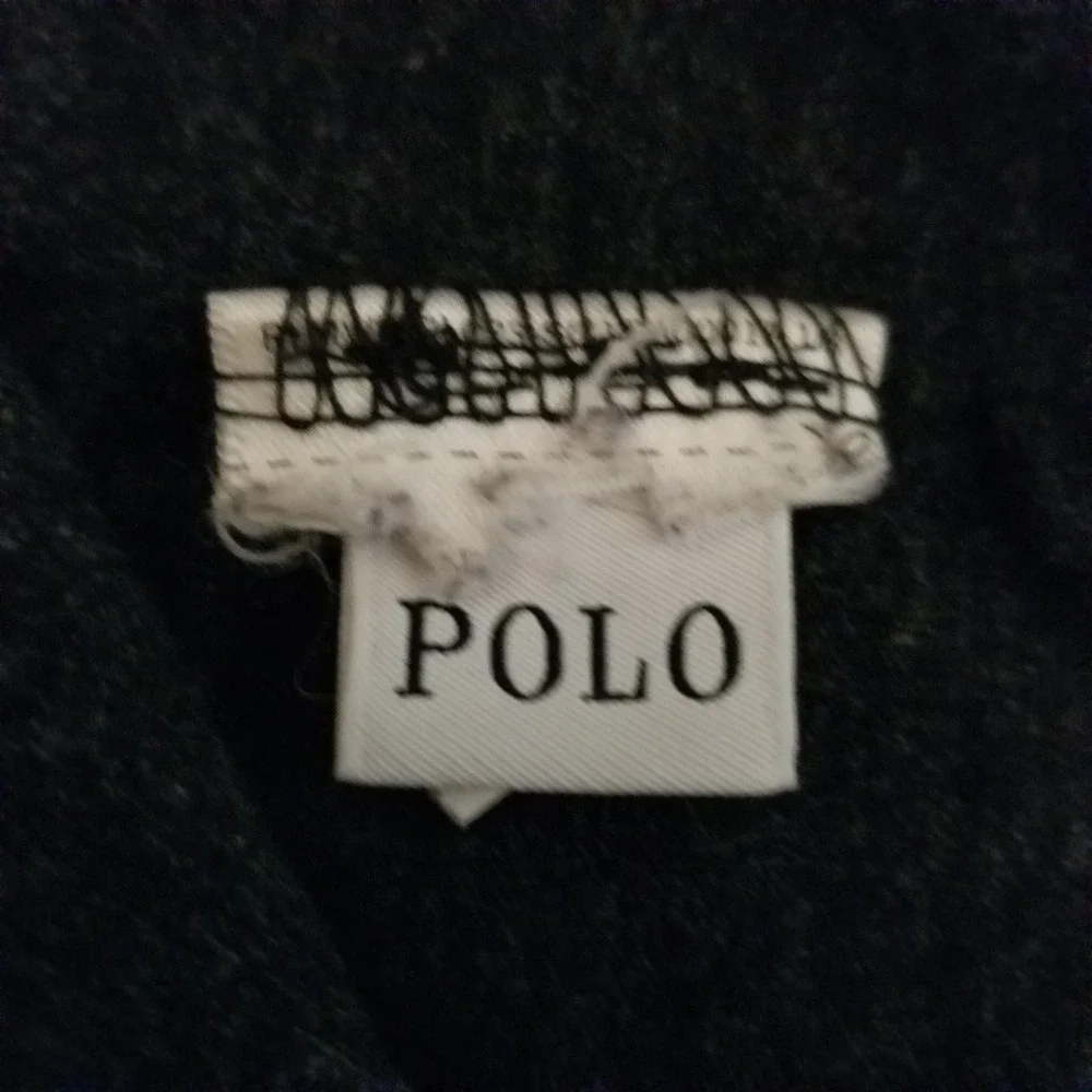 Mens Ralph Lauren Long Sleeve TShirt Heather Gray Large Custom Slim Fit Red Pony